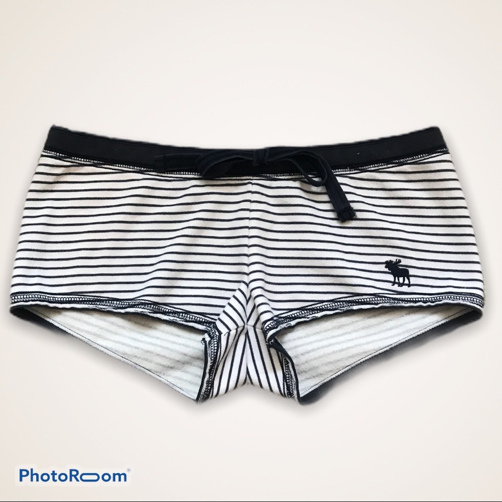 Abercrombie & Fitch Lounge Shorts Navy & White XS